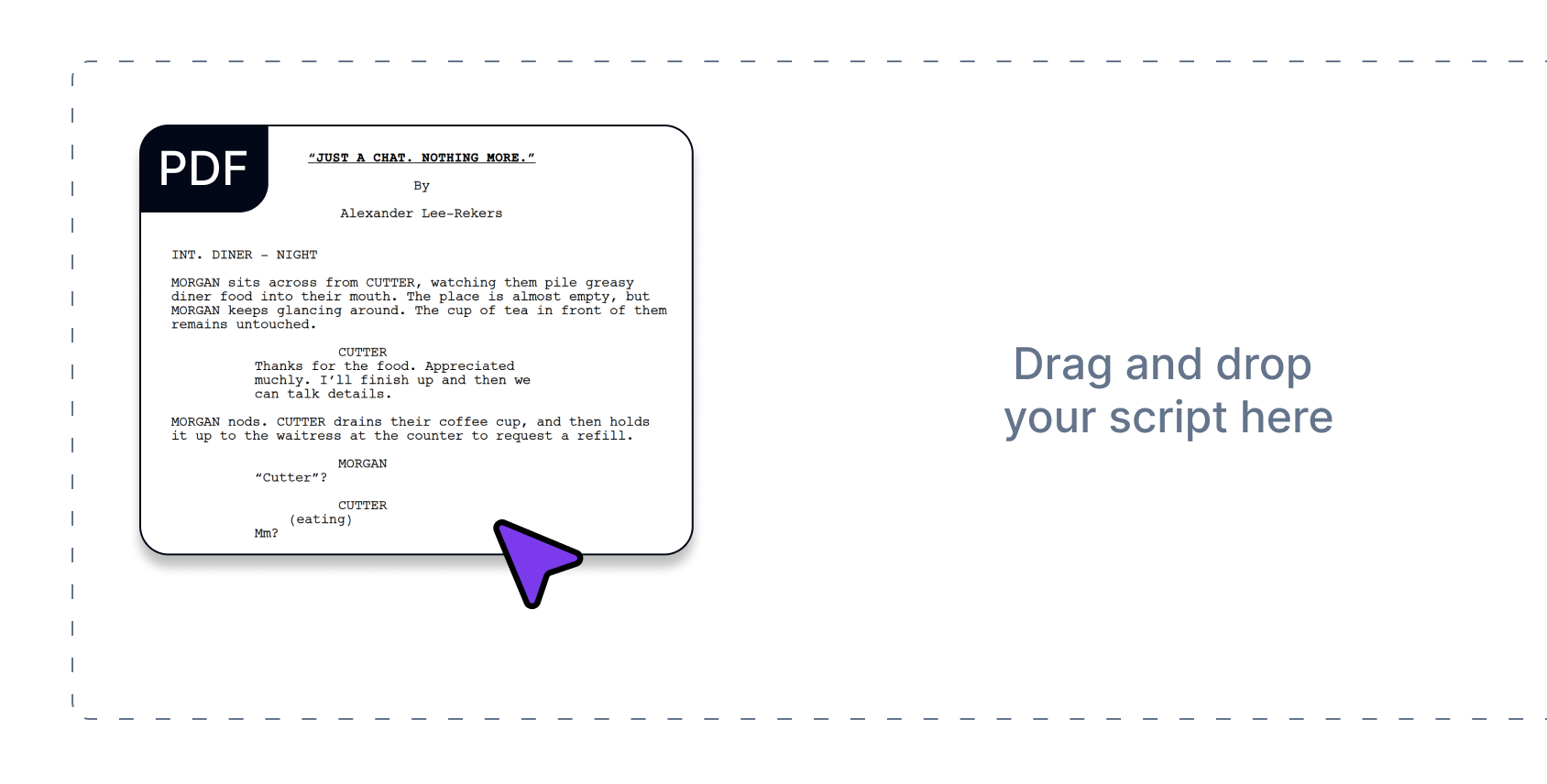 Drag and drop your PDF